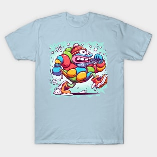 enjoy the winter with humor: a fun and colorful picture T-Shirt